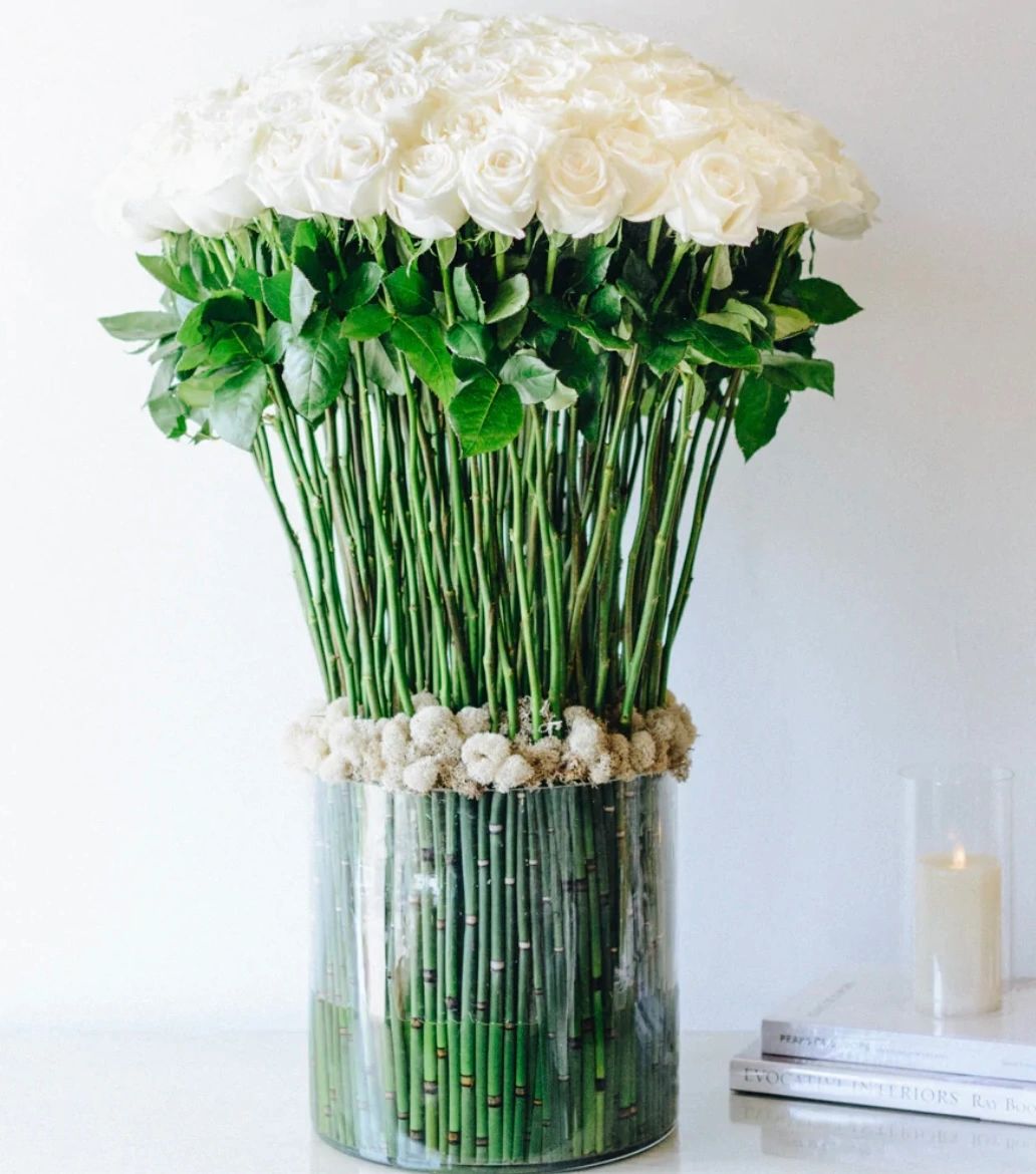 Standing Tall White Roses